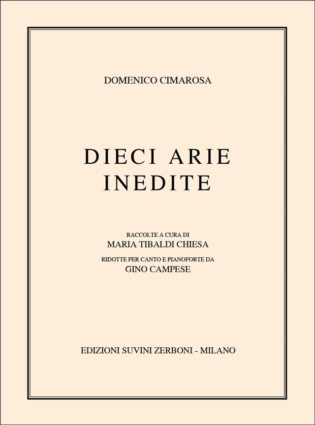 Dieci Arie Inedite